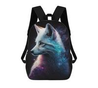 sinyumoney Zaino Per Bambini, Zaino Stampato in 3D Cosmic Fox Art Print-5, Zaino Per Ragazzi E Ragazze, Borsa Scolastica Leggera E Regolabile Da 17 Pollici Per La Scuola Primaria 17inch