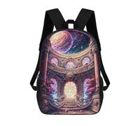 sinyumoney Zaino Per Bambini, Zaino Stampato in 3D Cosmic Gateway, Zaino Per Ragazzi E Ragazze, Borsa Scolastica Leggera E Regolabile Da 17 Pollici Per La Scuola Primaria 17inch