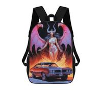 sinyumoney Zaino Per Bambini, Zaino Stampato in 3D Demonic Lilith, Zaino Per Ragazzi E Ragazze, Borsa Scolastica Leggera E Regolabile Da 17 Pollici Per La Scuola Primaria 17inch