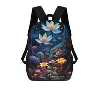 sinyumoney Zaino Per Bambini, Zaino Stampato in 3D Enchanted Forest Glow-12, Zaino Per Ragazzi E Ragazze, Borsa Scolastica Leggera E Regolabile Da 17 Pollici Per La Scuola Primaria 17inch