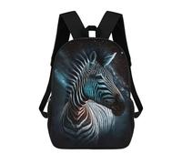 sinyumoney Zaino Per Bambini, Zaino Stampato in 3D Galactic Zebra Majesty -1, Zaino Per Ragazzi E Ragazze, Borsa Scolastica Leggera E Regolabile Da 17 Pollici Per La Scuola Primaria 17inch