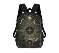 sinyumoney Zaino Per Bambini, Zaino Stampato in 3D Lunar Compass, Zaino Per Ragazzi E Ragazze, Borsa Scolastica Leggera E Regolabile Da 17 Pollici Per La Scuola Primaria 17inch