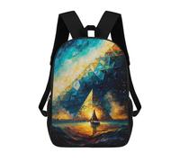 sinyumoney Zaino Per Bambini, Zaino Stampato in 3D Triangle Pyramid Painting, Zaino Per Ragazzi E Ragazze, Borsa Scolastica Leggera E Regolabile Da 17 Pollici Per La Scuola Primaria 17inch