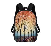 sinyumoney Zaino Per Bambini, Zaino Stampato in 3D Whimsical Forest Sunset, Zaino Per Ragazzi E Ragazze, Borsa Scolastica Leggera E Regolabile Da 17 Pollici Per La Scuola Primaria 17inch