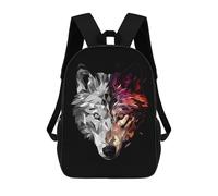 sinyumoney Zaino Per Bambini, Zaino Stampato in 3D Wolf Low Poly Abstract, Zaino Per Ragazzi E Ragazze, Borsa Scolastica Leggera E Regolabile Da 17 Pollici Per La Scuola Primaria 17inch