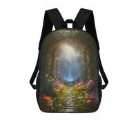 sinyumoney Zaino per la scuola Autumn Trees Pixel Art Borsa per la scuola per ragazzi e ragazze, zaino per la scuola, zaino da lavoro, zaino da viaggio, The Hidden Waterfall, 17"