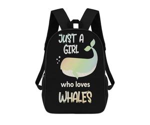 sinyumoney Zaino per la scuola per bambini, con stampa 3D, graziose borse da viaggio Ocean, per il tempo libero, per ragazze e donne, Only A Girl Who Loves, 17"