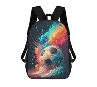sinyumoney Zaino per la scuola per bambini Kitty Cat Wearing A Suit, borsa per la scuola stampata 3D, per ragazzi, studenti delle scuole elementari e medie, Graffiti Soccer Explosion Abstract Colorful