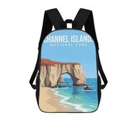 sinyumoney Zaino per la scuola per studenti, Mountain Climber, zaino per la scuola per bambini, con stampa 3D, alla moda, Channel Islands National Park, 17"