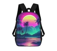 sinyumoney Zaino Per Ragazzi E Ragazze Con Stampa 3D Abstract Synthwave Cosmos Zaino Per Libri, Scuola Elementare, Bambini, Borsa Da Viaggio Casual, Zaino Per Laptop 17inch
