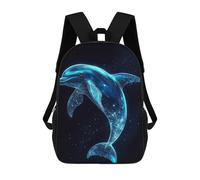 sinyumoney Zaino Per Ragazzi E Ragazze Con Stampa 3D Algorithmic Cosmic Dolphin Zaino Per Libri, Scuola Elementare, Bambini, Borsa Da Viaggio Casual, Zaino Per Laptop 17inch