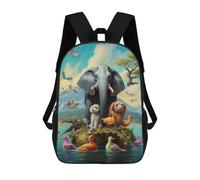 sinyumoney Zaino Per Ragazzi E Ragazze Con Stampa 3D Animals in Harmony with Nature Zaino Per Libri, Scuola Elementare, Bambini, Borsa Da Viaggio Casual, Zaino Per Laptop 17inch