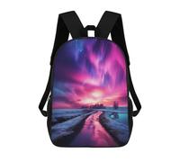 sinyumoney Zaino Per Ragazzi E Ragazze Con Stampa 3D Aurora Borealis And Road Zaino Per Libri, Scuola Elementare, Bambini, Borsa Da Viaggio Casual, Zaino Per Laptop 17inch