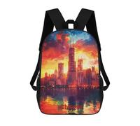 sinyumoney Zaino Per Ragazzi E Ragazze Con Stampa 3D Chicago Art Zaino Per Libri, Scuola Elementare, Bambini, Borsa Da Viaggio Casual, Zaino Per Laptop 17inch