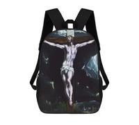 sinyumoney Zaino Per Ragazzi E Ragazze Con Stampa 3D Christ on The Cross Zaino Per Libri, Scuola Elementare, Bambini, Borsa Da Viaggio Casual, Zaino Per Laptop 17inch