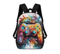 sinyumoney Zaino Per Ragazzi E Ragazze Con Stampa 3D Colorful Gaming Controller Artwork -11 Zaino Per Libri, Scuola Elementare, Bambini, Borsa Da Viaggio Casual, Zaino Per Laptop 17inch