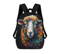 sinyumoney Zaino Per Ragazzi E Ragazze Con Stampa 3D Colorful Sheep Zaino Per Libri, Scuola Elementare, Bambini, Borsa Da Viaggio Casual, Zaino Per Laptop 17inch