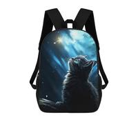 sinyumoney Zaino Per Ragazzi E Ragazze Con Stampa 3D Cute Cat Kitten Firefly Zaino Per Libri, Scuola Elementare, Bambini, Borsa Da Viaggio Casual, Zaino Per Laptop 17inch