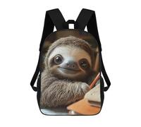 sinyumoney Zaino Per Ragazzi E Ragazze Con Stampa 3D Cute Sloth Studying Zaino Per Libri, Scuola Elementare, Bambini, Borsa Da Viaggio Casual, Zaino Per Laptop 17inch