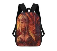 sinyumoney Zaino Per Ragazzi E Ragazze Con Stampa 3D Dragon Armor Fantasy Artwork-5 Zaino Per Libri, Scuola Elementare, Bambini, Borsa Da Viaggio Casual, Zaino Per Laptop 17inch
