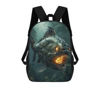 sinyumoney Zaino Per Ragazzi E Ragazze Con Stampa 3D Fantasy Piranha Glowing Zaino Per Libri, Scuola Elementare, Bambini, Borsa Da Viaggio Casual, Zaino Per Laptop 17inch