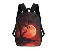 sinyumoney Zaino Per Ragazzi E Ragazze Con Stampa 3D Full Moon Reflections Zaino Per Libri, Scuola Elementare, Bambini, Borsa Da Viaggio Casual, Zaino Per Laptop 17inch