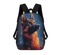 sinyumoney Zaino Per Ragazzi E Ragazze Con Stampa 3D German Shepherd Portrait Zaino Per Libri, Scuola Elementare, Bambini, Borsa Da Viaggio Casual, Zaino Per Laptop 17inch