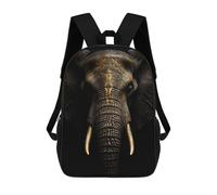 sinyumoney Zaino Per Ragazzi E Ragazze Con Stampa 3D Gold Dark Elephant Zaino Per Libri, Scuola Elementare, Bambini, Borsa Da Viaggio Casual, Zaino Per Laptop 17inch