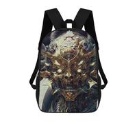 sinyumoney Zaino Per Ragazzi E Ragazze Con Stampa 3D Golden Skull Artwork Zaino Per Libri, Scuola Elementare, Bambini, Borsa Da Viaggio Casual, Zaino Per Laptop 17inch
