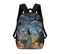 sinyumoney Zaino Per Ragazzi E Ragazze Con Stampa 3D Halloween Witch Cat Zaino Per Libri, Scuola Elementare, Bambini, Borsa Da Viaggio Casual, Zaino Per Laptop 17inch