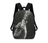 sinyumoney Zaino Per Ragazzi E Ragazze Con Stampa 3D Howling Wolf Zaino Per Libri, Scuola Elementare, Bambini, Borsa Da Viaggio Casual, Zaino Per Laptop 17inch