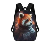 sinyumoney Zaino Per Ragazzi E Ragazze Con Stampa 3D Red Panda Astronaut in Space Zaino Per Libri, Scuola Elementare, Bambini, Borsa Da Viaggio Casual, Zaino Per Laptop 17inch