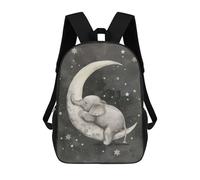 sinyumoney Zaino Per Ragazzi E Ragazze Con Stampa 3D Sleeping Baby Elephant Zaino Per Libri, Scuola Elementare, Bambini, Borsa Da Viaggio Casual, Zaino Per Laptop 17inch