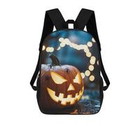 sinyumoney Zaino Per Ragazzi E Ragazze Con Stampa 3D Spooky Jack-o-Lantern Zaino Per Libri, Scuola Elementare, Bambini, Borsa Da Viaggio Casual, Zaino Per Laptop 17inch