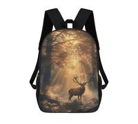 sinyumoney Zaino Per Ragazzi E Ragazze Con Stampa 3D Stags Dawn Mystique Zaino Per Libri, Scuola Elementare, Bambini, Borsa Da Viaggio Casual, Zaino Per Laptop 17inch