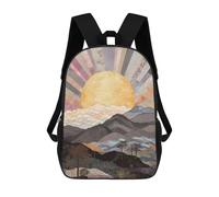 sinyumoney Zaino Per Ragazzi E Ragazze Con Stampa 3D Sunrise Over Mountains Zaino Per Libri, Scuola Elementare, Bambini, Borsa Da Viaggio Casual, Zaino Per Laptop 17inch