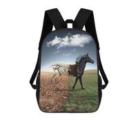 sinyumoney Zaino Per Ragazzi E Ragazze Con Stampa 3D The Double Sided Horse Zaino Per Libri, Scuola Elementare, Bambini, Borsa Da Viaggio Casual, Zaino Per Laptop 17inch
