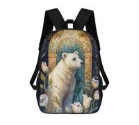 sinyumoney Zaino Per Ragazzi E Ragazze Con Stampa 3D The Polar Bear Zaino Per Libri, Scuola Elementare, Bambini, Borsa Da Viaggio Casual, Zaino Per Laptop 17inch