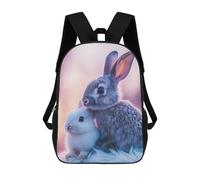 sinyumoney Zaino Per Ragazzi E Ragazze Con Stampa 3D Two Cute Bunnies Zaino Per Libri, Scuola Elementare, Bambini, Borsa Da Viaggio Casual, Zaino Per Laptop 17inch