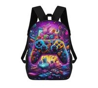 sinyumoney Zaino Per Ragazzi E Ragazze Con Stampa 3D Vibrant Gaming Controller Artwork -29 Zaino Per Libri, Scuola Elementare, Bambini, Borsa Da Viaggio Casual, Zaino Per Laptop 17inch