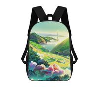 sinyumoney Zaino Per Ragazzi E Ragazze Con Stampa 3D Vibrant Landscape with Clouds Zaino Per Libri, Scuola Elementare, Bambini, Borsa Da Viaggio Casual, Zaino Per Laptop 17inch