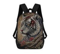 sinyumoney Zaino Per Ragazzi E Ragazze Con Stampa 3D Whispering Tiger in Shadows Zaino Per Libri, Scuola Elementare, Bambini, Borsa Da Viaggio Casual, Zaino Per Laptop 17inch