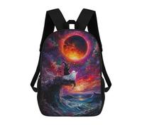 sinyumoney Zaino Per Ragazzi E Ragazze Con Stampa 3D Witch Cat And Ghost Zaino Per Libri, Scuola Elementare, Bambini, Borsa Da Viaggio Casual, Zaino Per Laptop 17inch