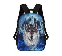 sinyumoney Zaino Per Ragazzi E Ragazze Con Stampa 3D Wolf Pack Moonlit Majesty Zaino Per Libri, Scuola Elementare, Bambini, Borsa Da Viaggio Casual, Zaino Per Laptop 17inch