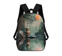 sinyumoney Zaino Per Ragazzi E Ragazze Con Stampa 3D Zen Garden Moon Zaino Per Libri, Scuola Elementare, Bambini, Borsa Da Viaggio Casual, Zaino Per Laptop 17inch