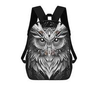 sinyumoney Zaino Scolastico Abstract Owl Vector Portrait in Black And White Zaino Per Ragazzi E Ragazze Borsa Per La Scuola Università Borsa Da Viaggio Borsa Da Lavoro 17inch