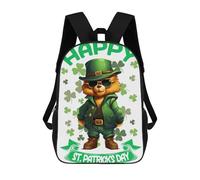 sinyumoney Zaino Scolastico Bear Saint Patricks Day Zaino Per Ragazzi E Ragazze Borsa Per La Scuola Università Borsa Da Viaggio Borsa Da Lavoro 17inch