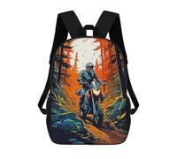 sinyumoney Zaino scolastico Beyond The Horizon Borsa per libri per ragazzi e ragazze, borsa da scuola, borsa per studenti, borsa da viaggio per affari, borsa da lavoro, Dirt Bikes and Nature, 17"