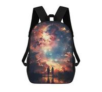 sinyumoney Zaino scolastico Beyond The Horizon Borsa per libri per ragazzi e ragazze, borsa da scuola, borsa per studenti, borsa da viaggio per affari, borsa da lavoro, Galaxy Sunset, 17"