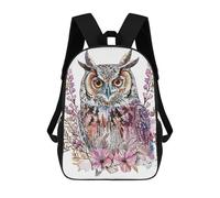 sinyumoney Zaino scolastico Beyond The Horizon Borsa per libri per ragazzi e ragazze, borsa da scuola, borsa per studenti, borsa da viaggio per affari, borsa da lavoro, Owl Minimalist Paint, 17"